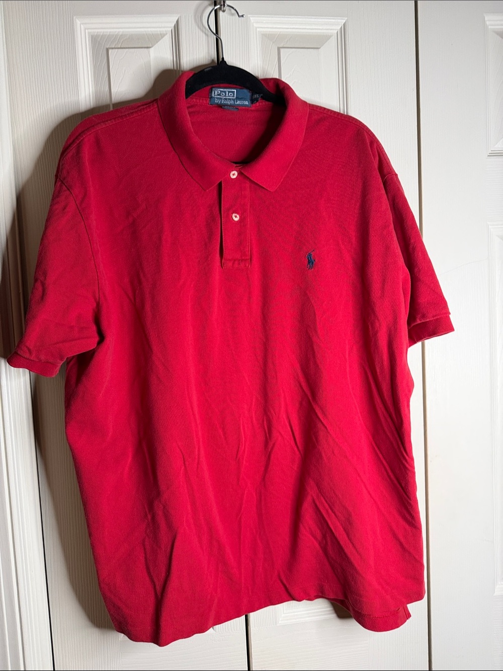 Polo by Ralph Lauren Men’s Bright Red Polo with Navy Pony